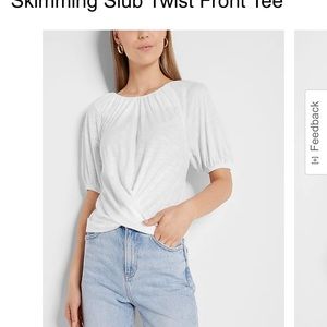 Express Slub Twist Front Tee